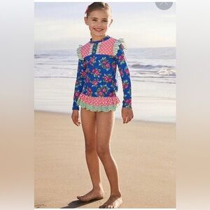 Matilda Jane size 10 Low Tide Rash Guard girl’s two piece